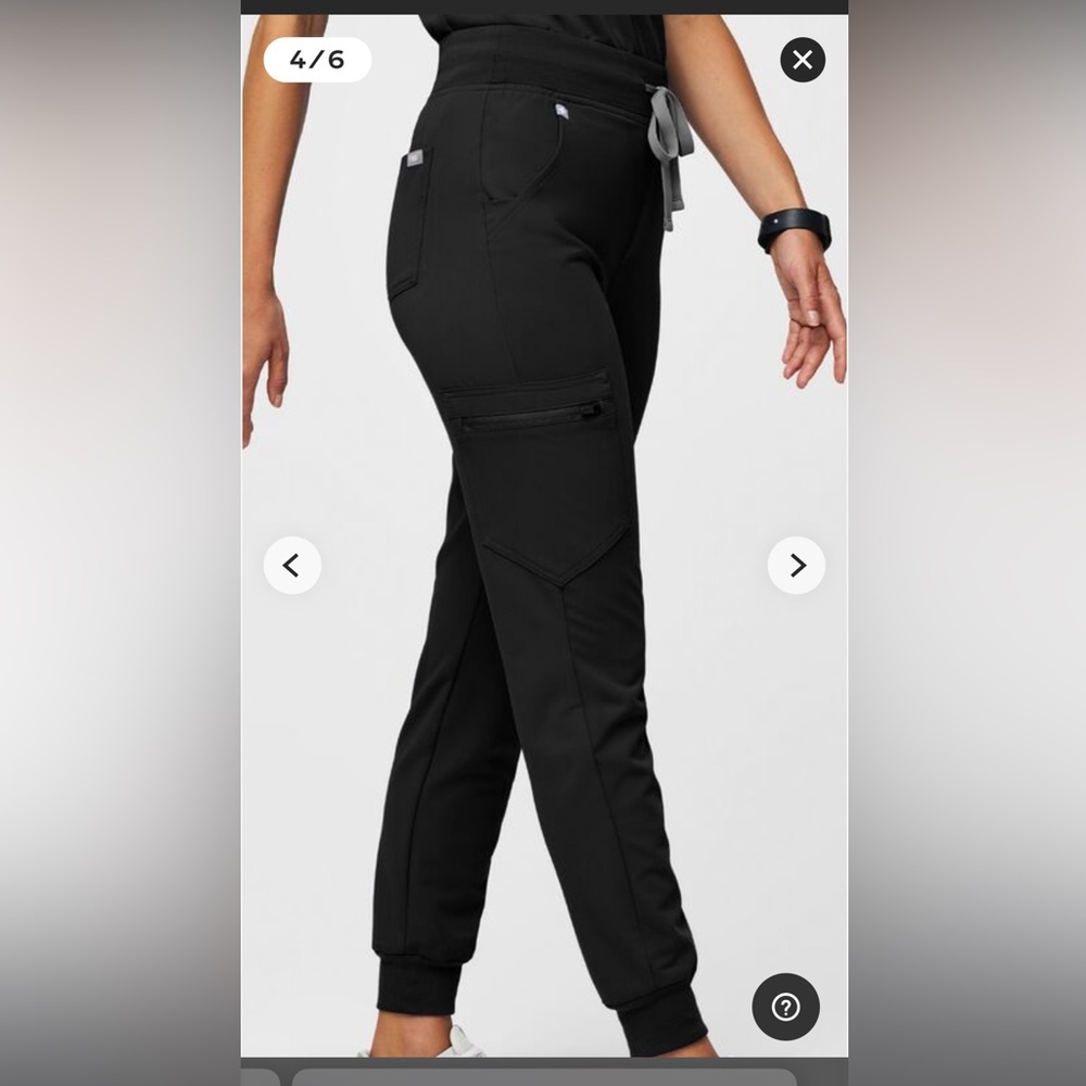 Large figs- high-waisted jogger scrub pants